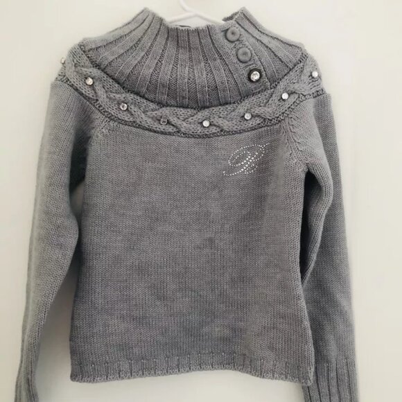 Miss Blumatine Sweater with rhinestones, Size 6 - Picture 1 of 10